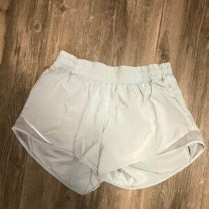 Baby blue lululemon hotty hot shorts 4” low rise
